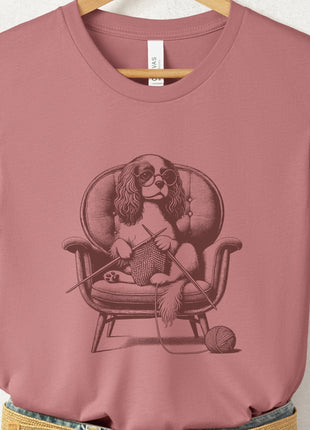 Cavalier King Charles Spaniel Knitting T-Shirt