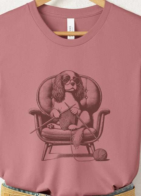 Cavalier King Charles Spaniel Knitting T-Shirt