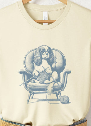 Cavalier King Charles Spaniel Knitting T-Shirt