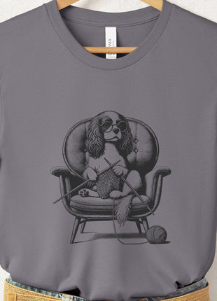 Cavalier King Charles Spaniel Knitting T-Shirt