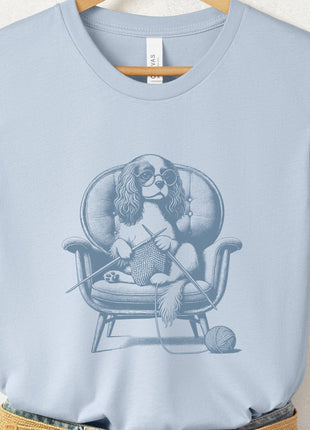 Cavalier King Charles Spaniel Knitting T-Shirt