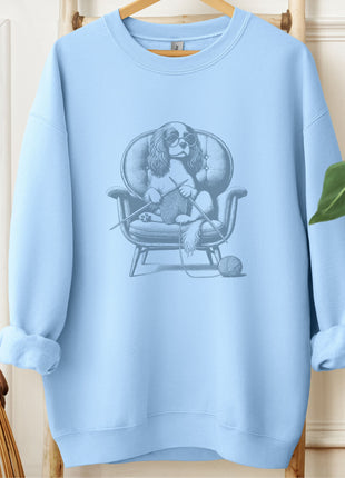 Cavalier King Charles Spaniel Knitting Sweatshirt
