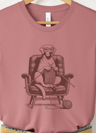 Labrador Retriever Knitting T-Shirt