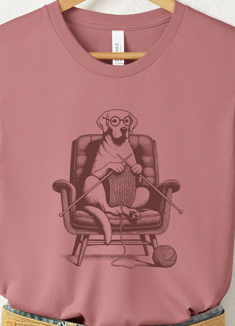 Labrador Retriever Knitting T-Shirt