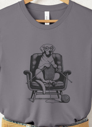 Labrador Retriever Knitting T-Shirt