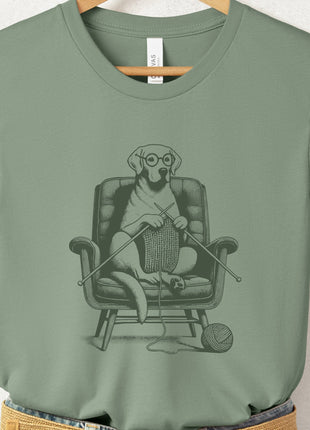 Labrador Retriever Knitting T-Shirt