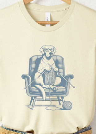 Labrador Retriever Knitting T-Shirt