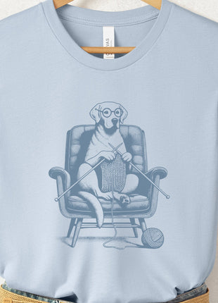 Labrador Retriever Knitting T-Shirt