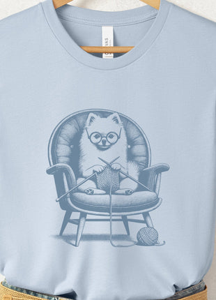 Pomeranian Knitting T-Shirt