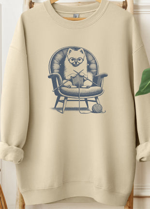 Pomeranian Knitting Sweatshirt