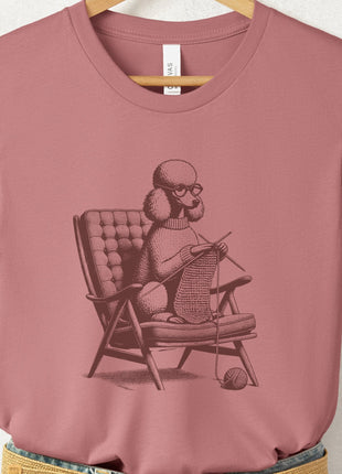 Poodle Knitting T-Shirt