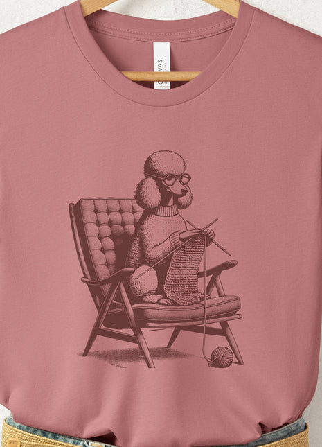 Poodle Knitting T-Shirt