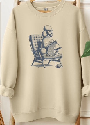 Poodle Knitting Sweatshirt