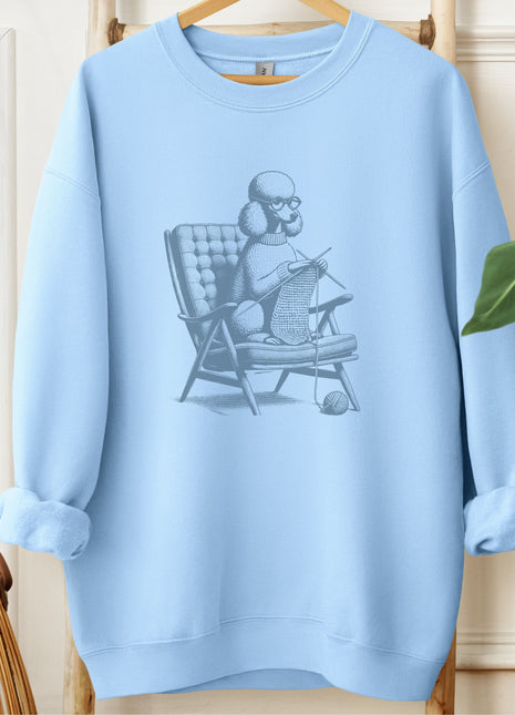 Poodle Knitting Sweatshirt