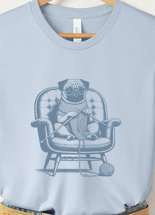 Pug Knitting T-Shirt