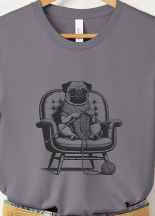 Pug Knitting T-Shirt