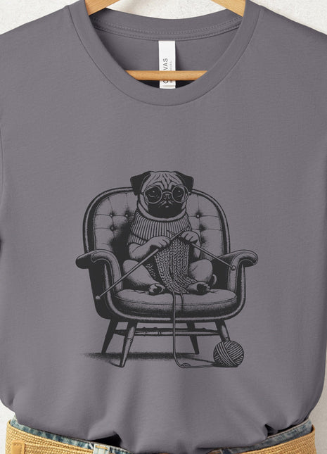 Pug Knitting T-Shirt