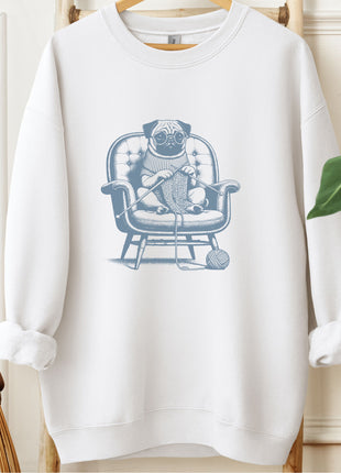 Pug Knitting Sweatshirt
