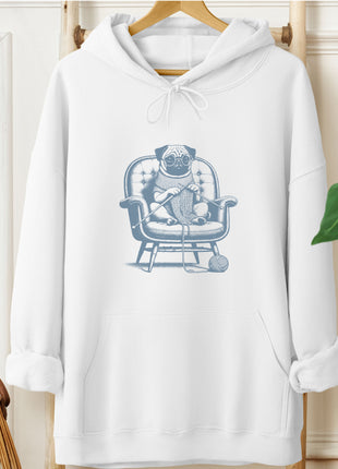 Pug Knitting Hoodie