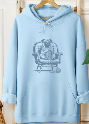 Pug Knitting Hoodie