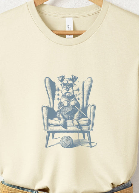 Schnauzer Knitting T-Shirt