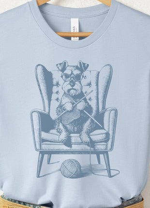 Schnauzer Knitting T-Shirt