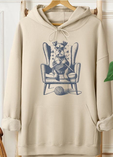 Schnauzer Knitting Hoodie