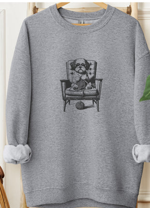 Shih Tzu Knitting Sweatshirt