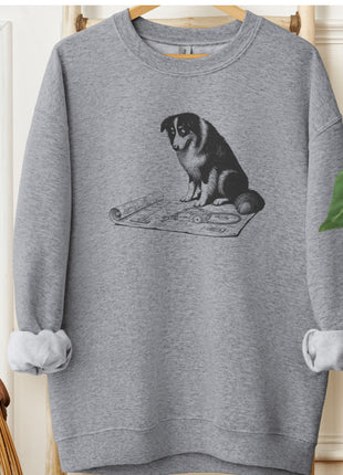 Australian Shepherd Aussie Vacuum Blueprint Sweatshirt