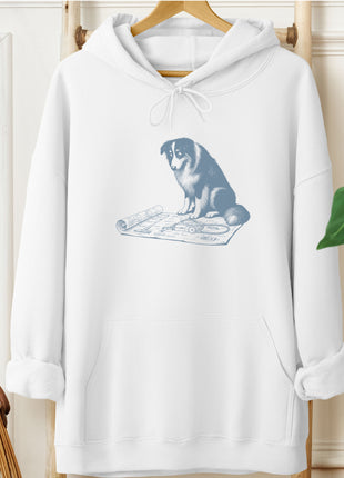 Australian Shepherd Aussie Vacuum Blueprint Hoodie