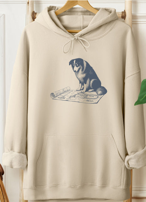Australian Shepherd Aussie Vacuum Blueprint Hoodie