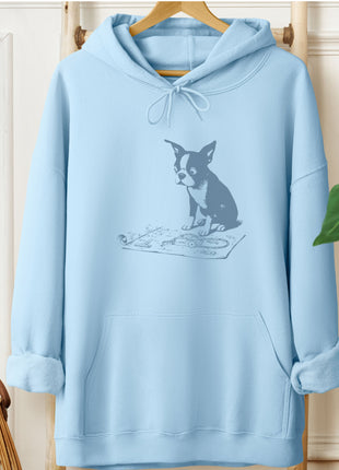 Boston Terrier Vacuum Blueprint Hoodie