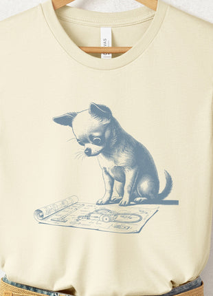 Chihuahua Vacuum Blueprint T-Shirt