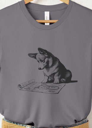 Corgi Vacuum Blueprint T-Shirt