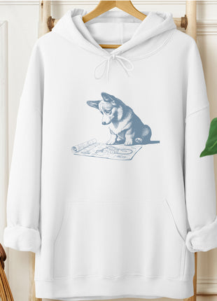Corgi Vacuum Blueprint Hoodie