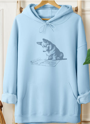 Corgi Vacuum Blueprint Hoodie