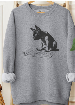French Bulldog Frenchie Vacuum Blueprint Sweatshirt