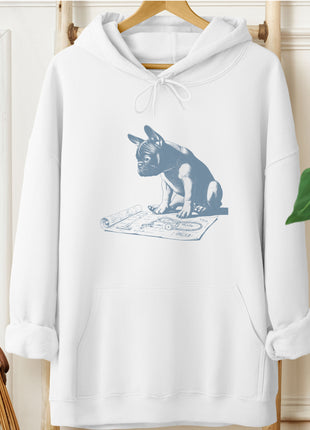 French Bulldog Frenchie Vacuum Blueprint Hoodie