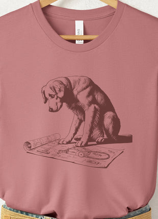 Golden Retriever Vacuum Blueprint T-Shirt