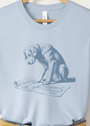 Golden Retriever Vacuum Blueprint T-Shirt