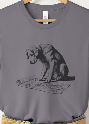Golden Retriever Vacuum Blueprint T-Shirt
