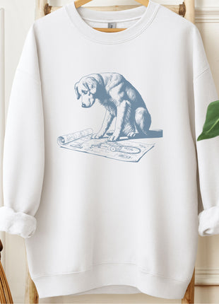 Golden Retriever Vacuum Blueprint Sweatshirt