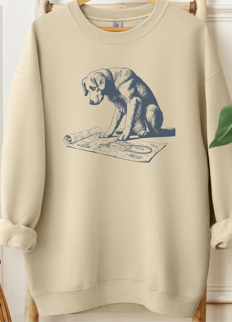 Golden Retriever Vacuum Blueprint Sweatshirt