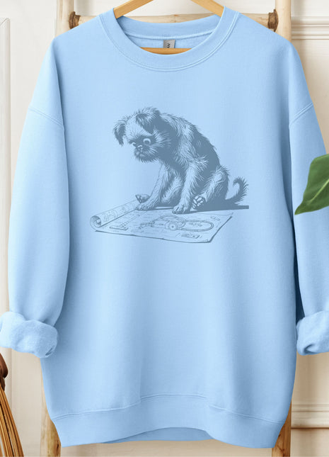 Brussels Griffon Griff Vacuum Blueprint Sweatshirt