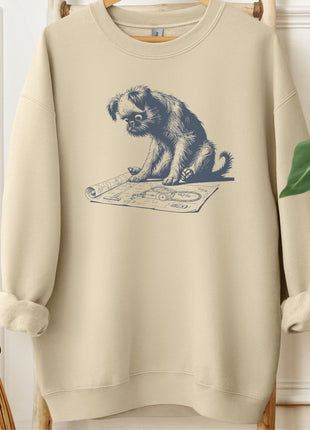 Brussels Griffon Griff Vacuum Blueprint Sweatshirt