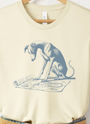 Italian Greyhound Whippet Iggy Vacuum Blueprint T-Shirt