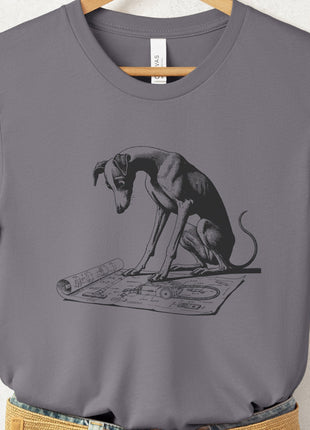 Italian Greyhound Whippet Iggy Vacuum Blueprint T-Shirt