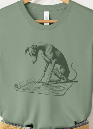 Italian Greyhound Whippet Iggy Vacuum Blueprint T-Shirt