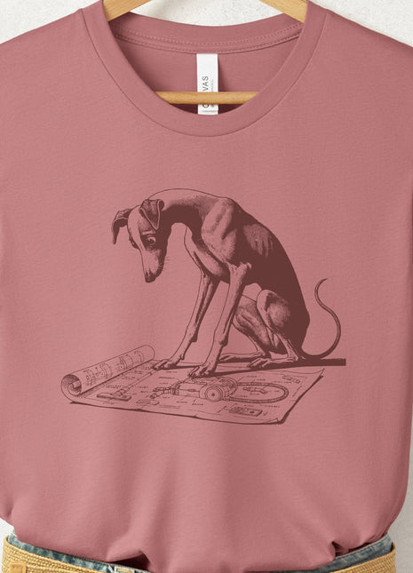 Italian Greyhound Whippet Iggy Vacuum Blueprint T-Shirt