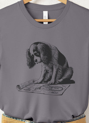 Cavalier King Charles Spaniel Vacuum Blueprint T-Shirt